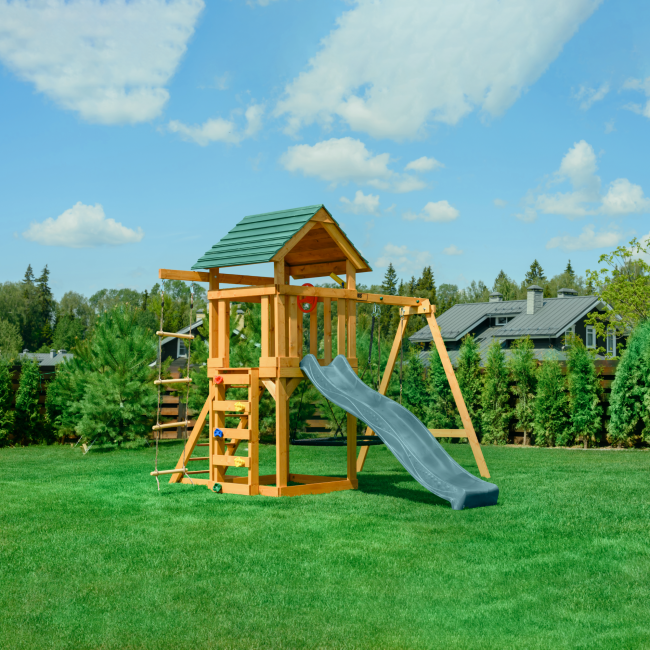 Детский игровой комплекс UNIX Kids (6 in 1) Dark Green Детский игровой комплекс UNIX Kids (6 in 1) Dark Green