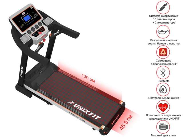 Беговая дорожка UNIXFIT MX-800S