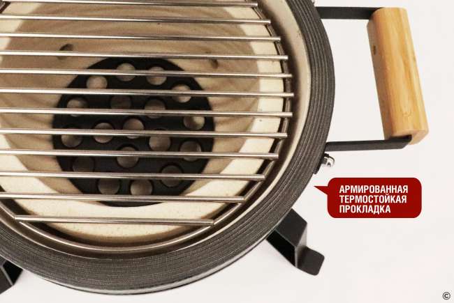 Керамический гриль-барбекю Start Grill 13 дюймов (красный) (33 см)