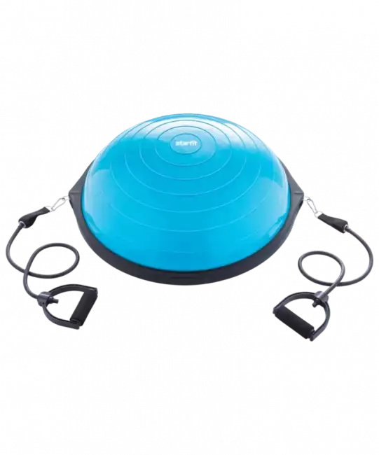 Полусфера "BOSU" StarFit GB-502 с эспандерами, с насосом, синий