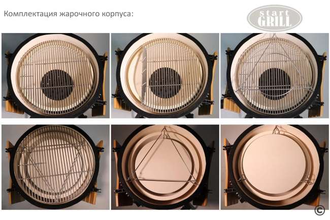 Керамический гриль-барбекю Start Grill 22 дюйма (красный) (56 см)