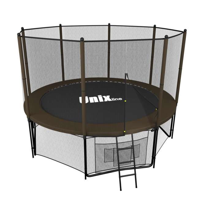Батут с сеткой UNIX line 8 ft Black / Brown (outside)