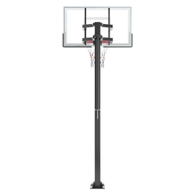 Баскетбольная стойка стационарная UNIX Line B-Stand-PC 54"x32" R45 H230-305 см поликарбонат