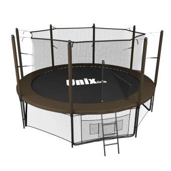 Батут с сеткой UNIX line 10 ft Black / Brown (inside)