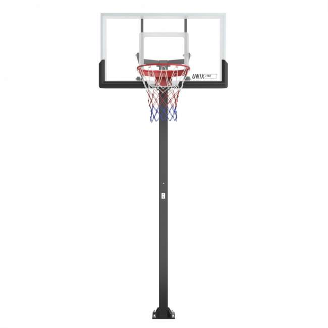 Баскетбольная стойка стационарная UNIX Line B-Stand-TG 54"x32" R45 H230-305 см