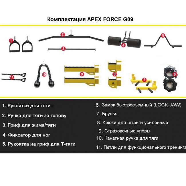 Многофункциональный силовой комплекс APEX Force G09 red