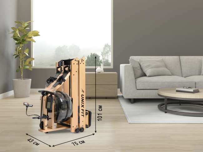 Гребной тренажер UnixFit Wood Rower Light