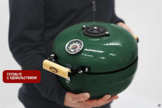Портативный керамический гриль Start Grill TRAVELLER 12 дюймов (зеленый) (30,5 см)