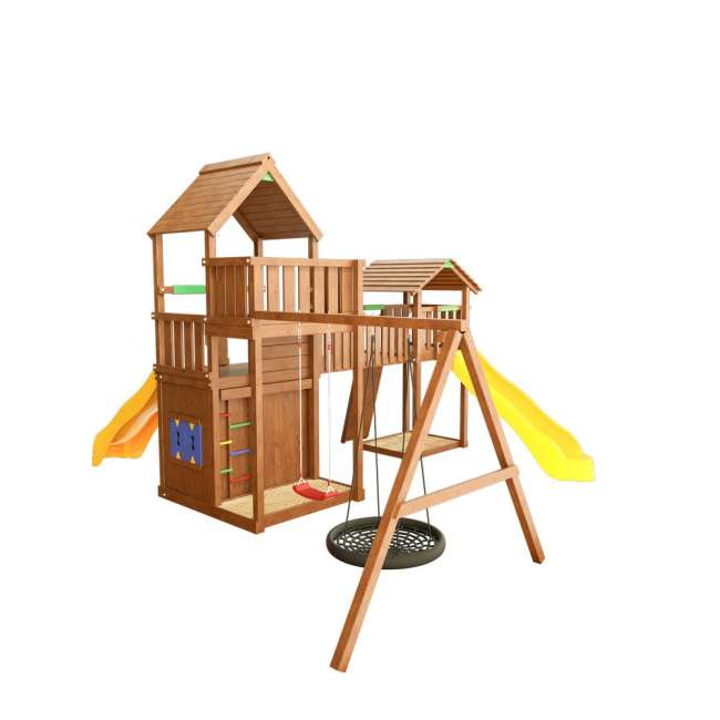 Деревянная игровая площадка Jungle Palace Делюкс JВ12 Деревянная игровая площадка Jungle Palace Делюкс JВ12