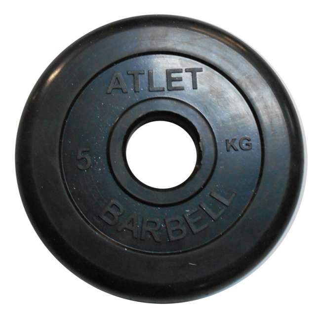 Диски обрезиненные Barbell Atlet 31 мм черные, вес от 1,25 до 25 кг в ассортименте Диски обрезиненные Barbell Atlet 31 мм черные, вес от 1,25 до 25 кг в ассортименте