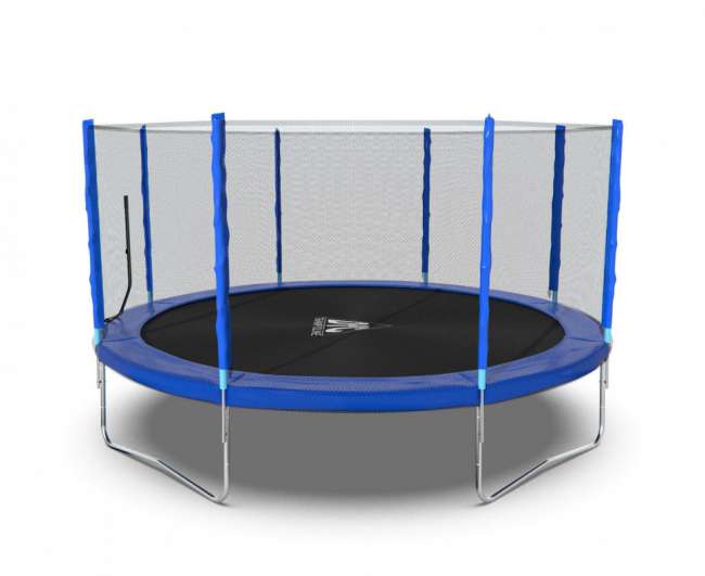 Батут с сеткой DFC Trampoline Fitness 14 ft синий