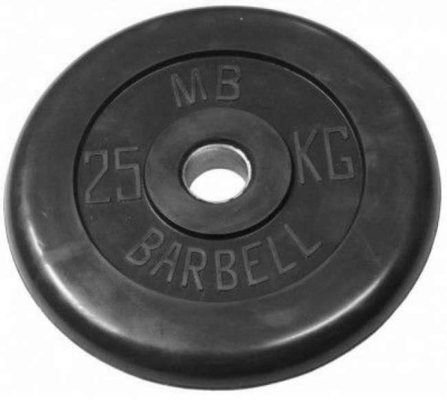 Диски обрезиненные Barbell 26 мм черные, вес от 1,25 до 25 кг в ассортименте Диски обрезиненные Barbell 26 мм черные, вес от 1,25 до 25 кг в ассортименте