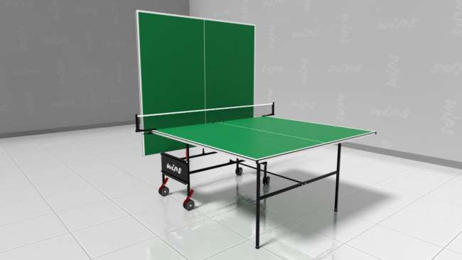 Всепогодный теннисный стол WIPS Roller Outdoor Composite СТ-ВКР 6 мм зеленый